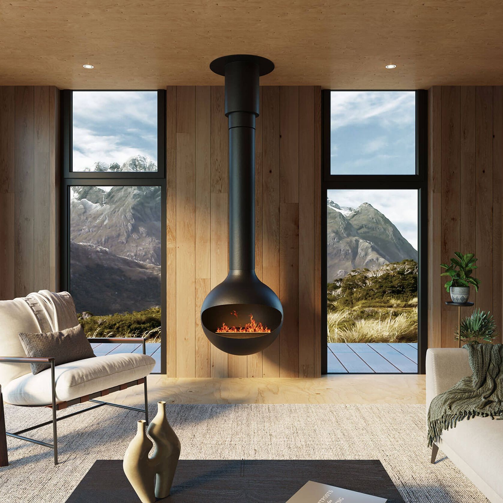 Sphere Supended Fire gallery detail image