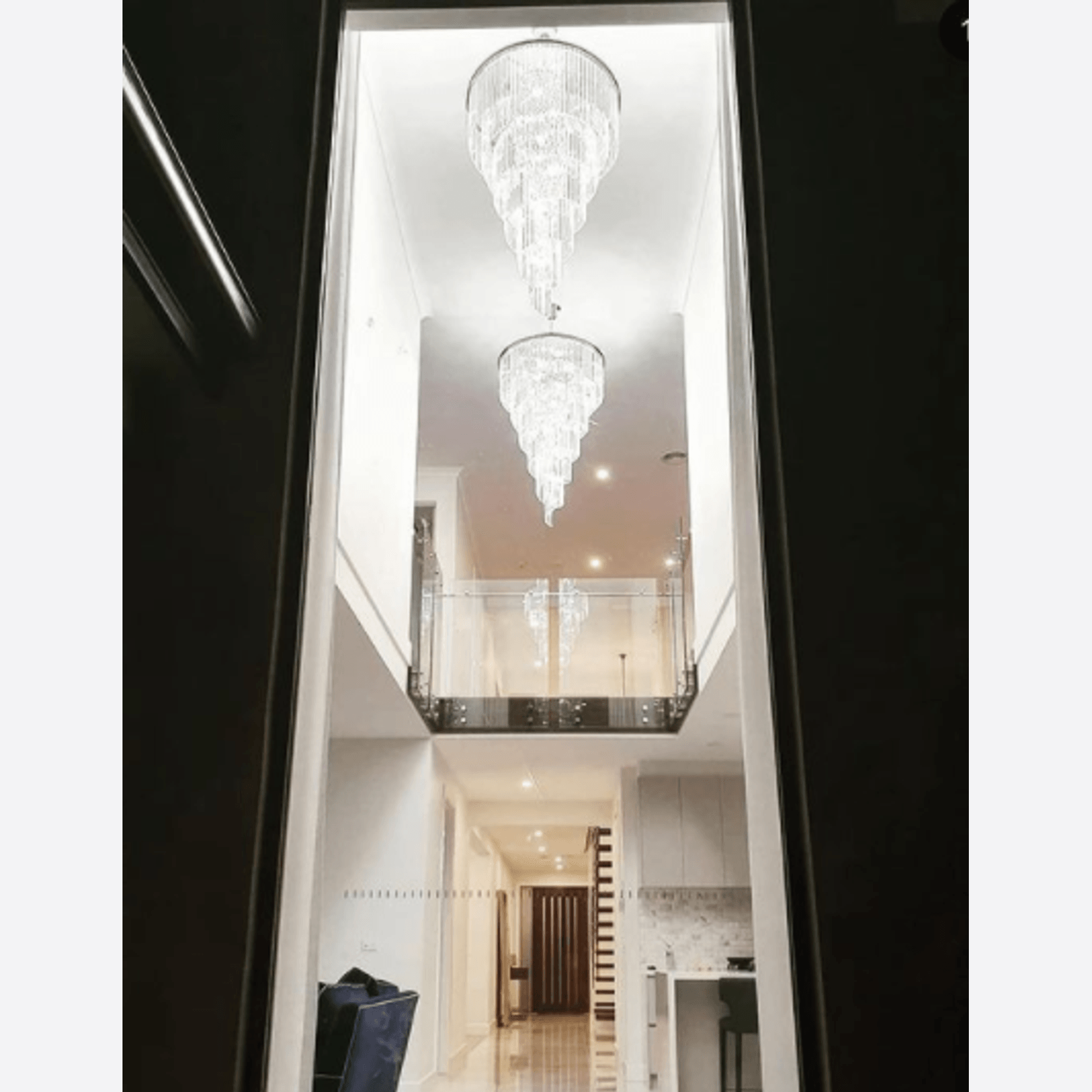 NewYork Oasis Spiral Chandelier - Chrome - W:80cm gallery detail image