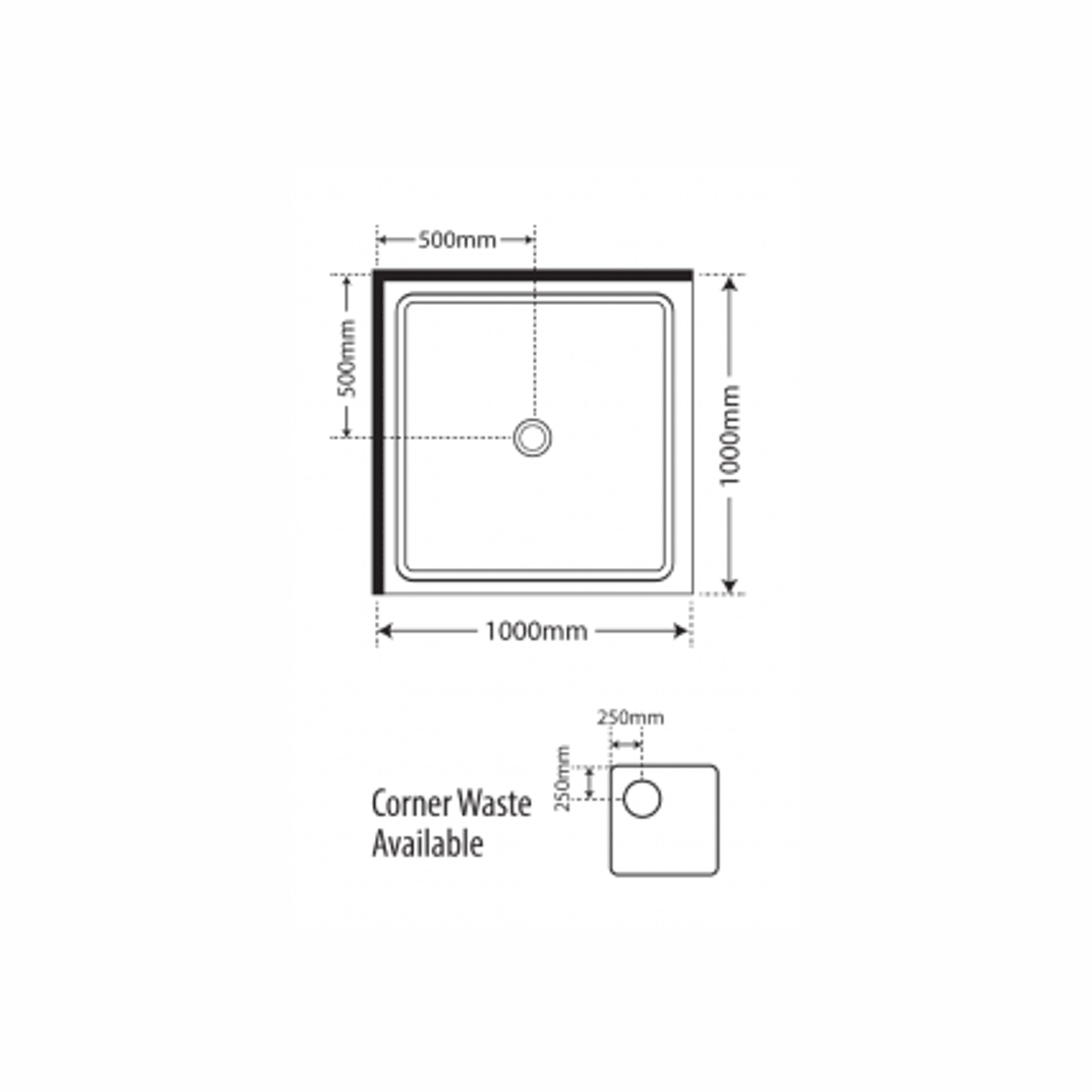 Adjustable Frameless Pivot Square 1000 gallery detail image