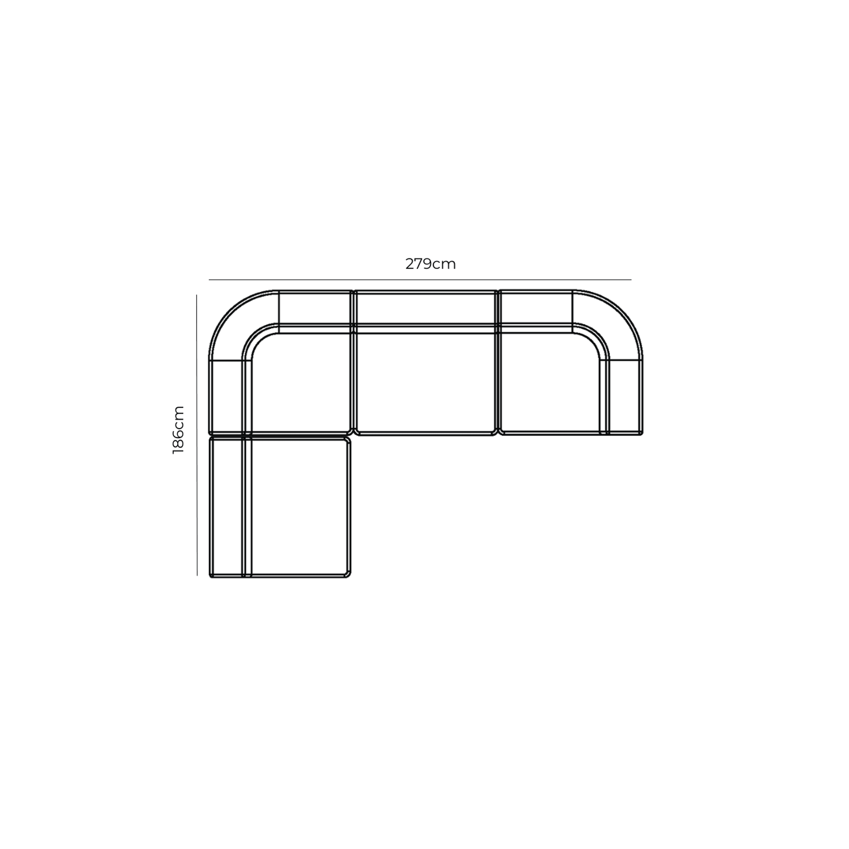 Stretch 4 Seater Open Chaise Sofa - Corduroy Cocoa gallery detail image