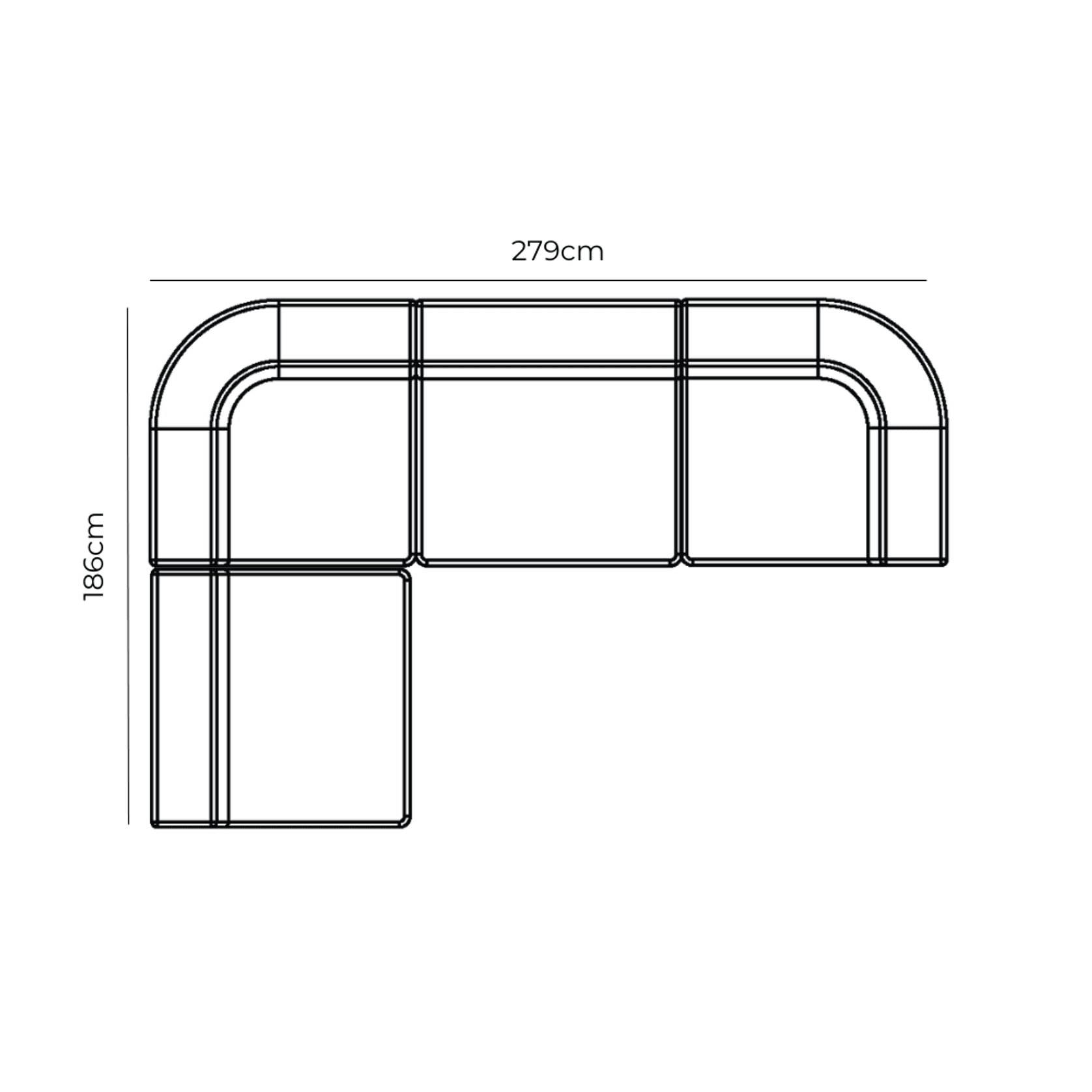 Stretch 4 Seater Open Chaise Sofa - Corduroy Cocoa gallery detail image