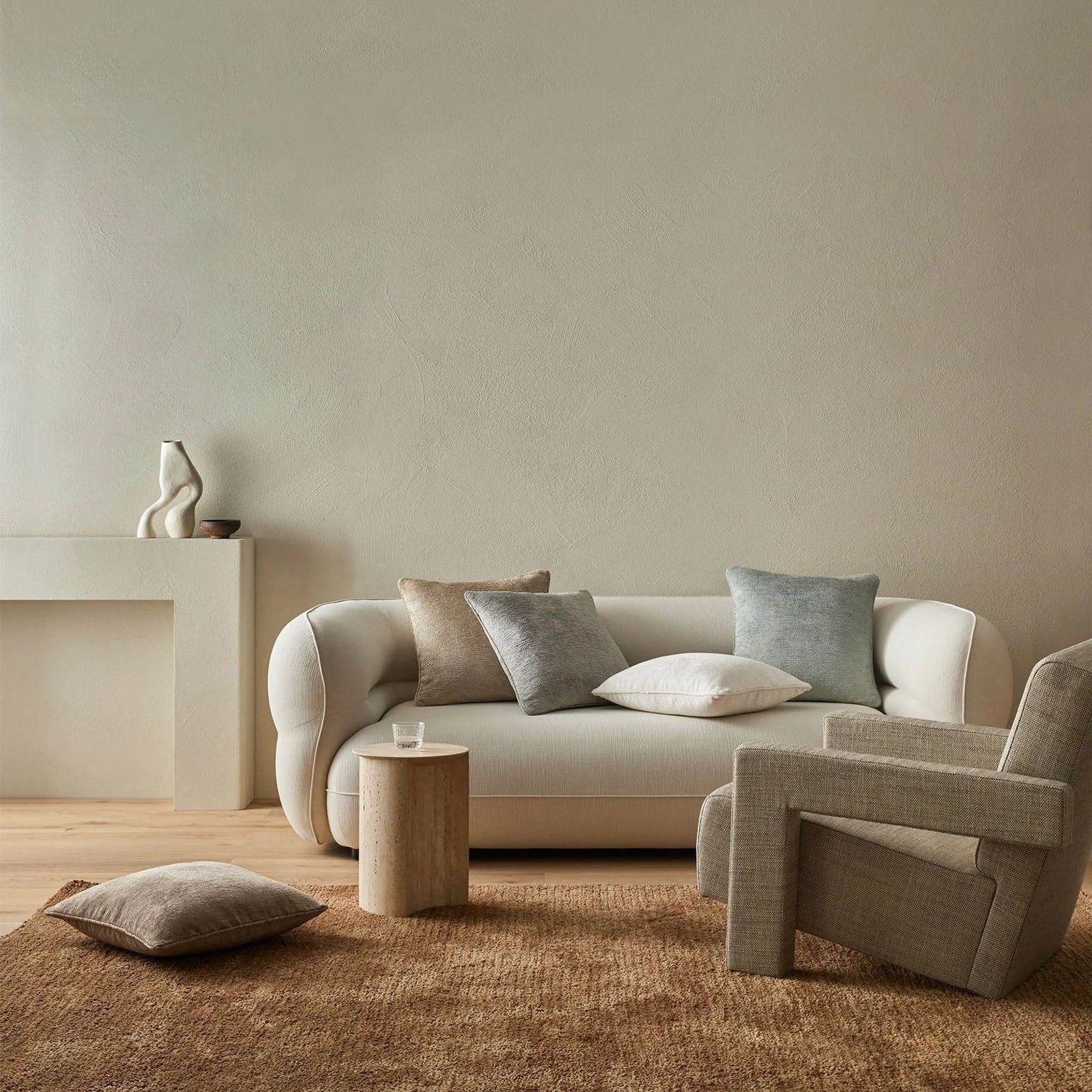 Weave Home Tempo Cushion - Oatmeal | 50 x 50cm gallery detail image