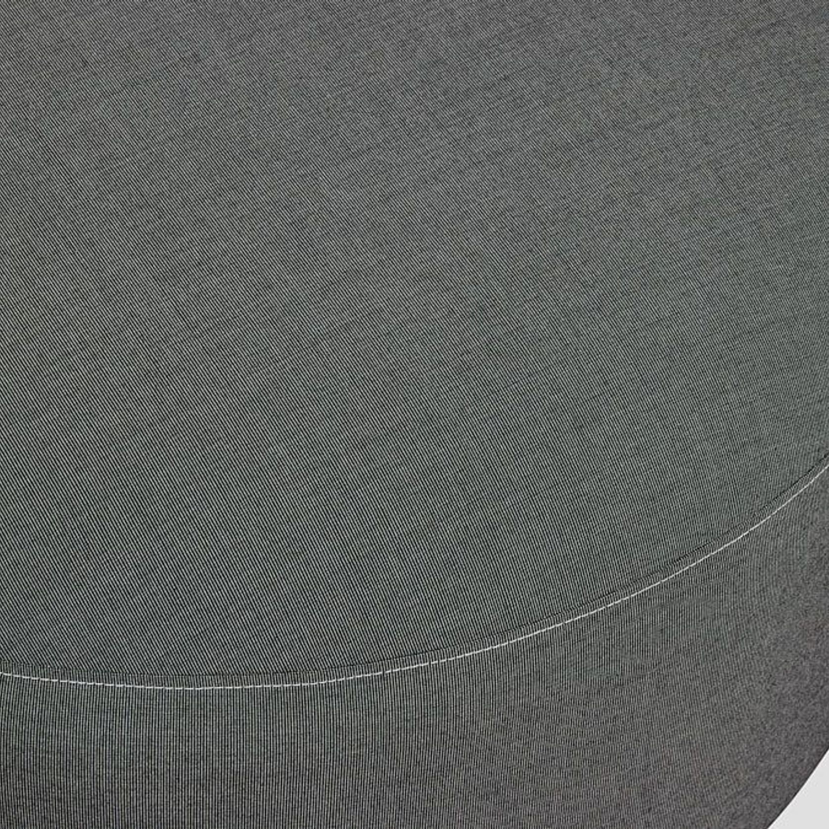 Sunbrella Round Ottoman - Charcoal Tweed gallery detail image