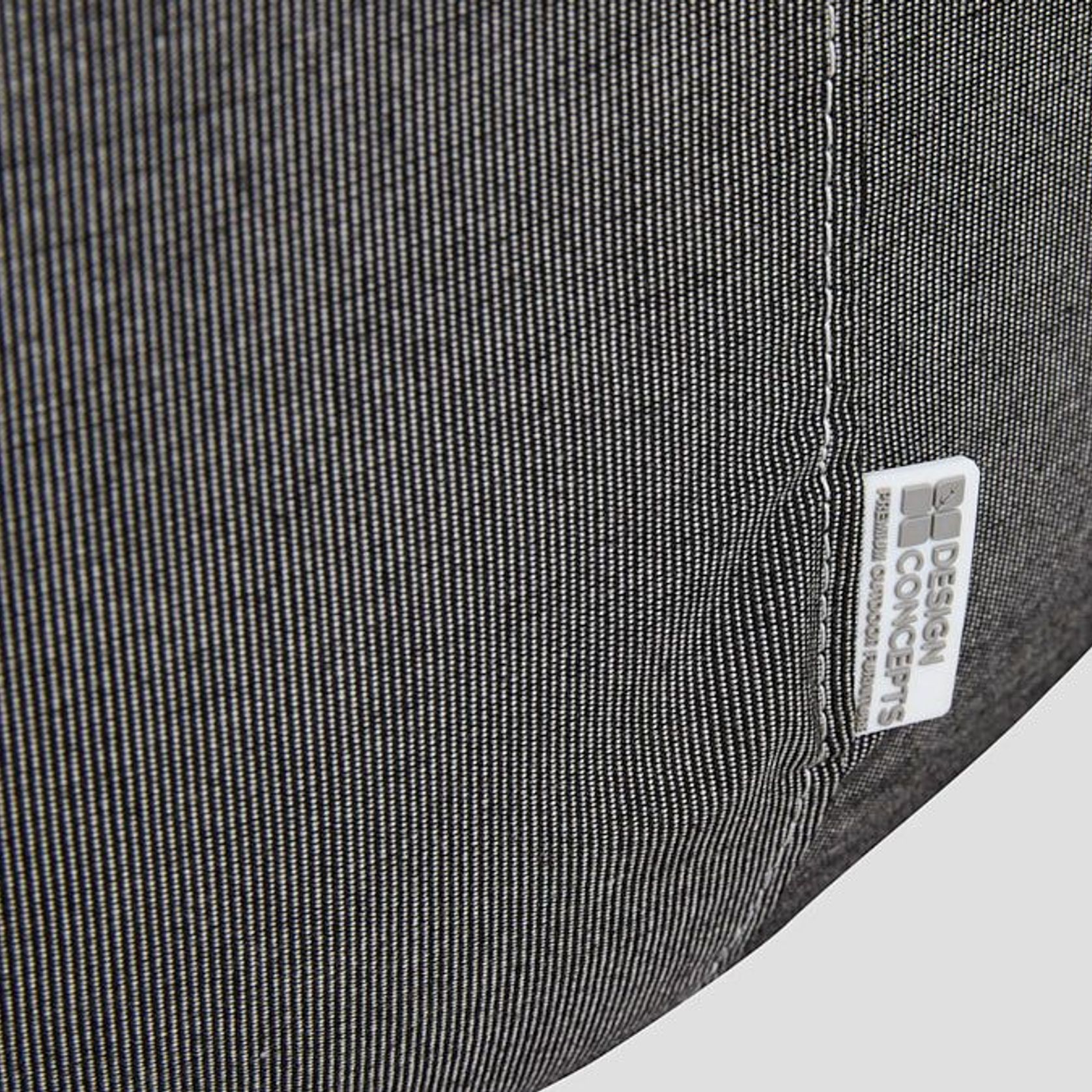 Sunbrella Round Ottoman - Charcoal Tweed gallery detail image