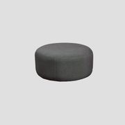Sunbrella Round Ottoman - Charcoal Tweed gallery detail image