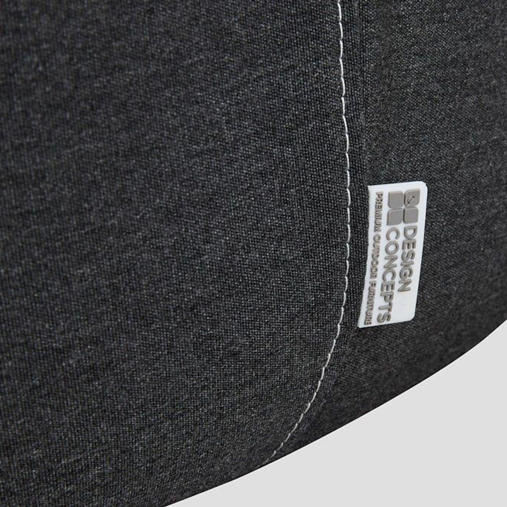 Sunbrella Round Ottoman - Sooty gallery detail image