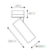 Omni Directional Can Light Surface Mounted Long gallery detail image