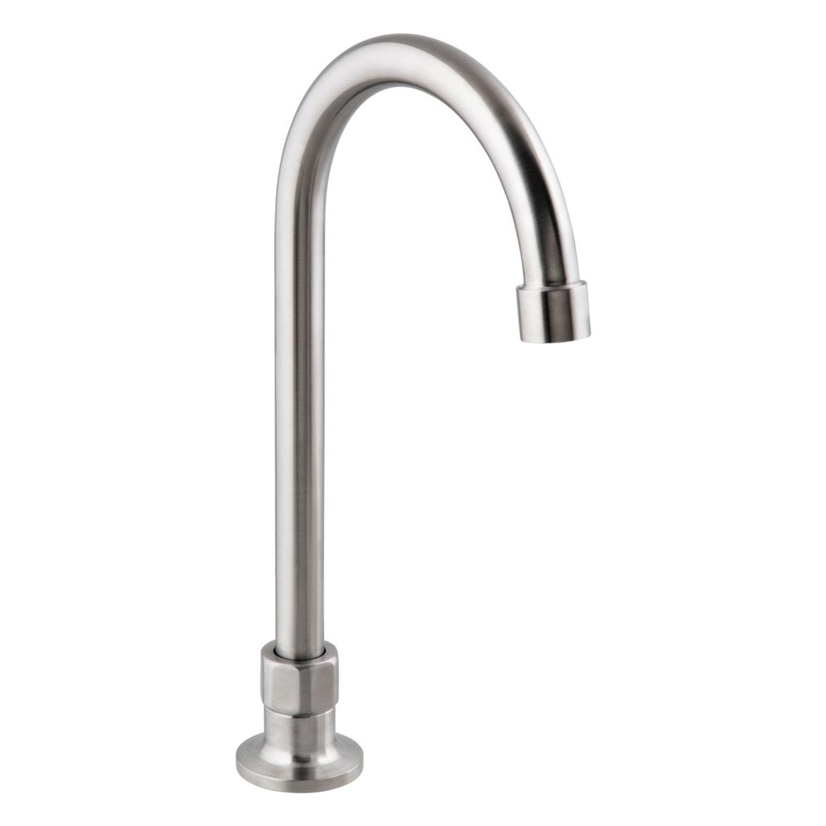 Stainless Steel Single Hob Mount (No Stops) with Gooseneck Spout gallery detail image
