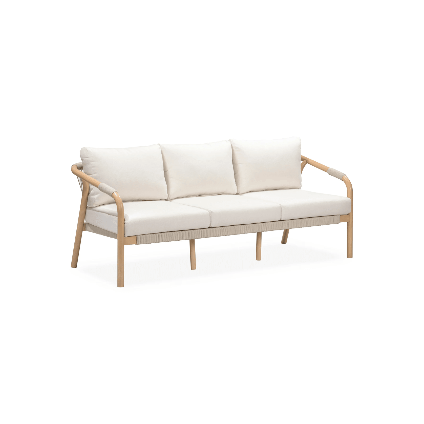 Burnett Outdoor 3 Seater Sofa - Eucalyptus / Beige gallery detail image