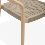 Sal Outdoor Dining Chair - Eucalyptus / Beige gallery detail image