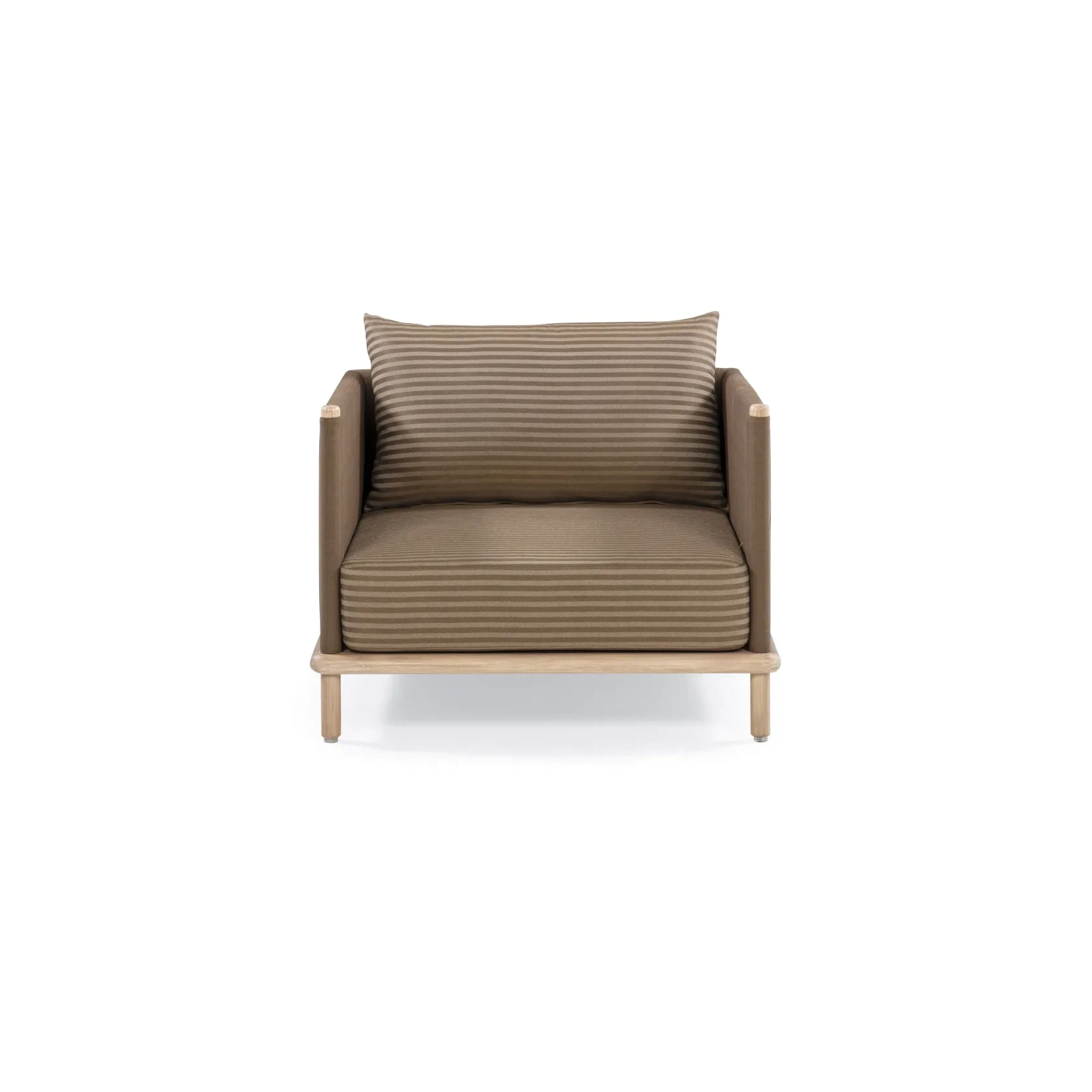 Lonnie Outdoor Armchair - Pebble Stripe gallery detail image