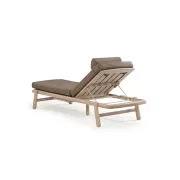 Indra Outdoor Sun Lounge - Pebble Stripe gallery detail image