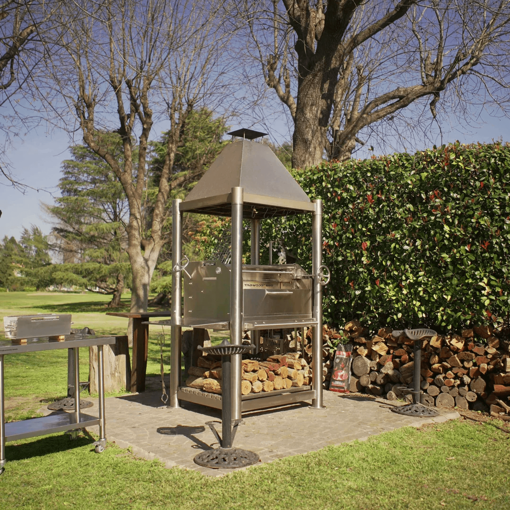 Tagwood BBQ Argentine Wood Fire & Charcoal Grill all Stainless Steel | BBQ02SS gallery detail image