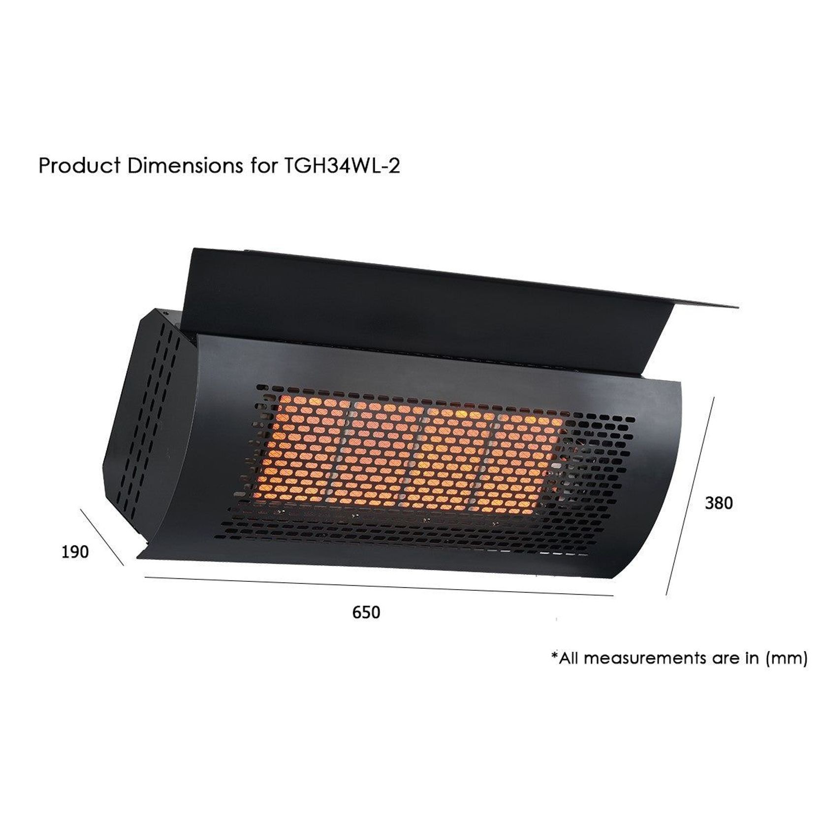 HEATSTRIP Wall Mounted Gas Heater LPG gallery detail image