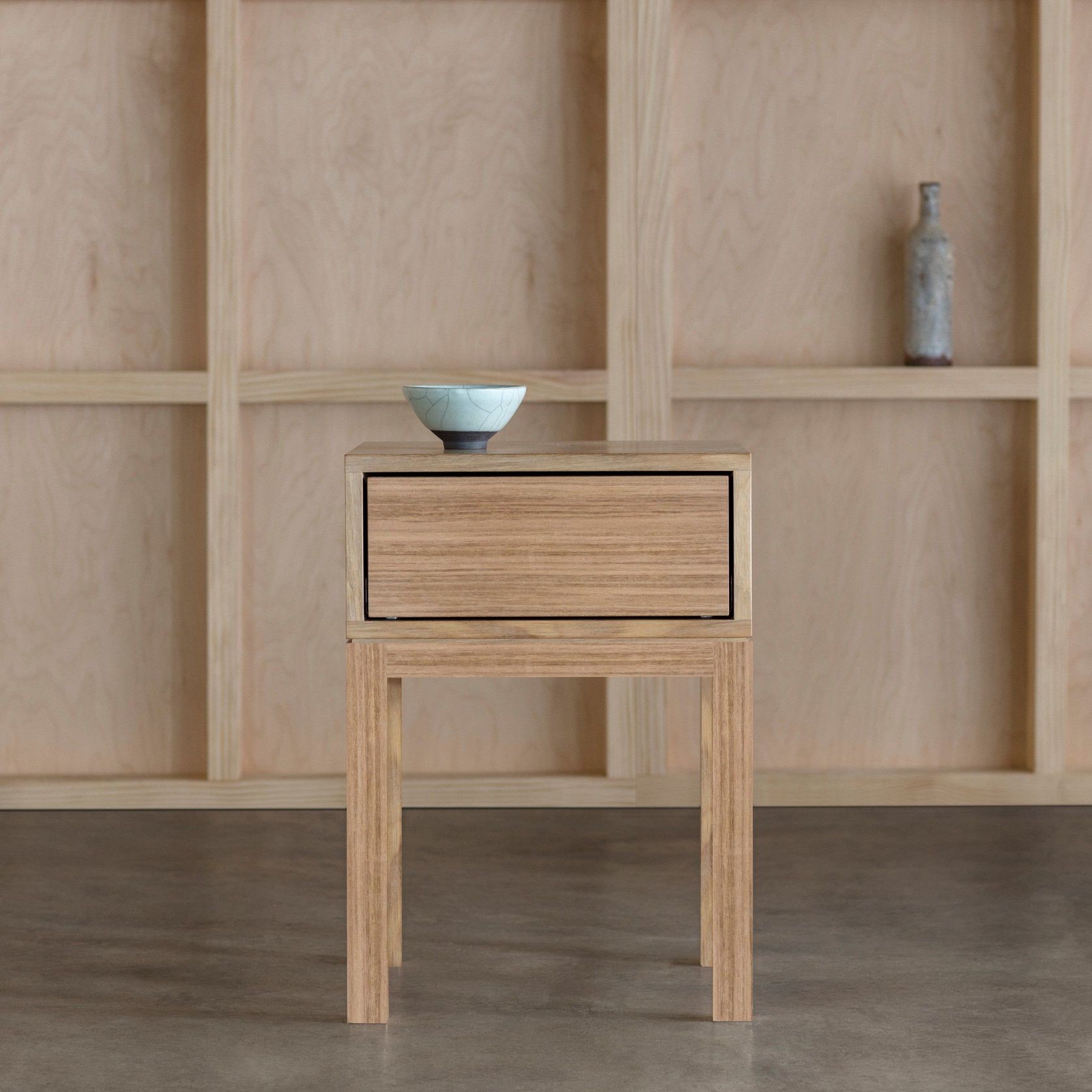 Huey Single Timber Bedside Table gallery detail image