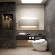 Toto Neorest Nx Ii Luxurious Smart Toilet W/ Gold Remote Control Package Gloss White gallery detail image