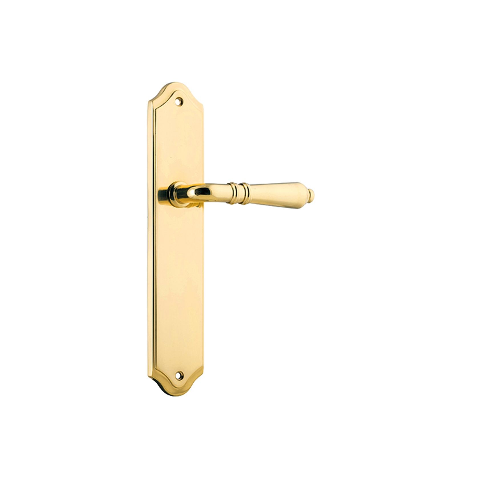 Iver Sarlat Lever on Shouldered Backplate Latch Polished Brass 10212 - Customise to your needs gallery detail image