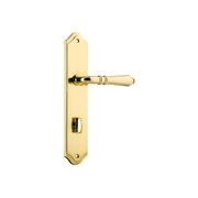 Iver Sarlat Lever on Shouldered Backplate Privacy 85mm Polished Brass 10212P85 - Customise to your needs gallery detail image