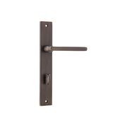 Iver Baltimore Lever on Rectangular Backplate Privacy 85mm Signature Brass 10702P85 - Customise to your need gallery detail image