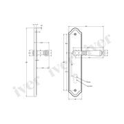 Iver Sarlat Lever on Shouldered Backplate Latch Signature Brass 10712 - Customise to your need gallery detail image