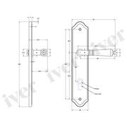 Iver Sarlat Lever on Shouldered Backplate Euro 85mm Matt Black 12712E85 - Customise to your needs gallery detail image