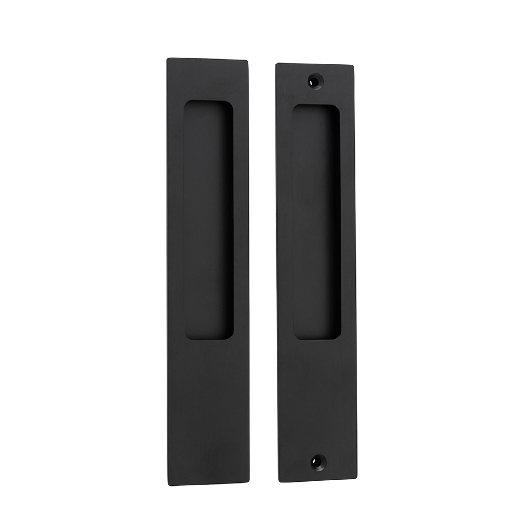 Iver Rectangular Flush Pull Passage Set Matt Black for Sliding Doors 21413 *Pair* gallery detail image