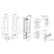 Iver Rectangular Flush Pull Privacy Set Matt Black for Sliding Doors 21413P *Pair* gallery detail image