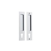 Iver Rectangular Flush Pull Euro Lock Polished Chrome for Sliding Doors 21414E *Pair* gallery detail image