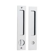 Iver Sliding Door Flush Pull Rectangular Privacy Polished Chrome Pair 21414P gallery detail image