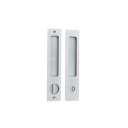 Iver Rectangular Flush Pull Privacy Set Brushed Chrome for Sliding Doors 21415P *Pair* gallery detail image