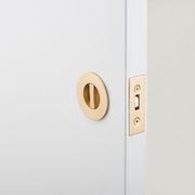 Iver Sliding Door Pull Round Privacy - Available in Various Finishes gallery detail image
