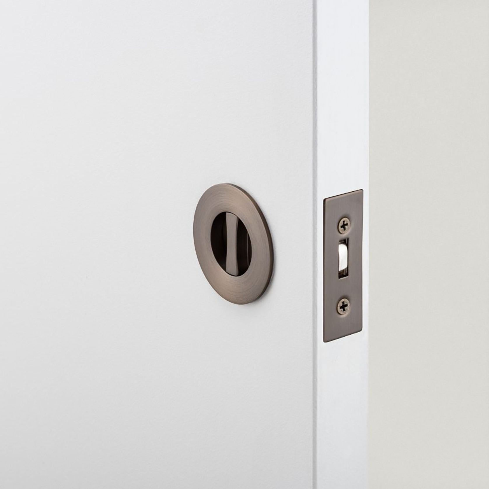 Iver Sliding Door Pull Round Privacy Signature Brass 21431 *Pair* gallery detail image