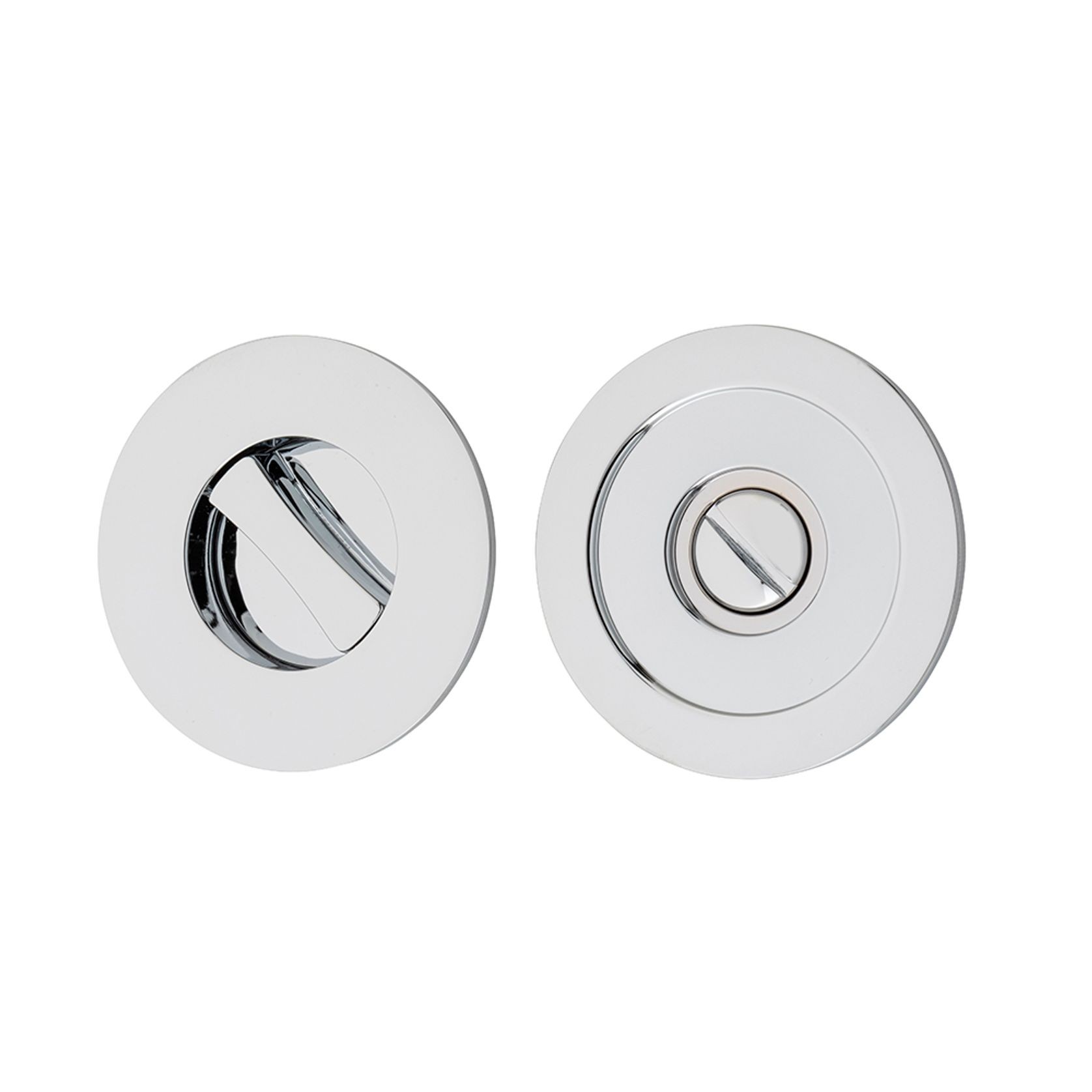 Iver Sliding Door Pull Round Privacy Polished Chrome 21434 *Pair* gallery detail image