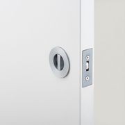 Iver Sliding Door Pull Round Privacy Brushed Chrome 21435 *Pair* gallery detail image