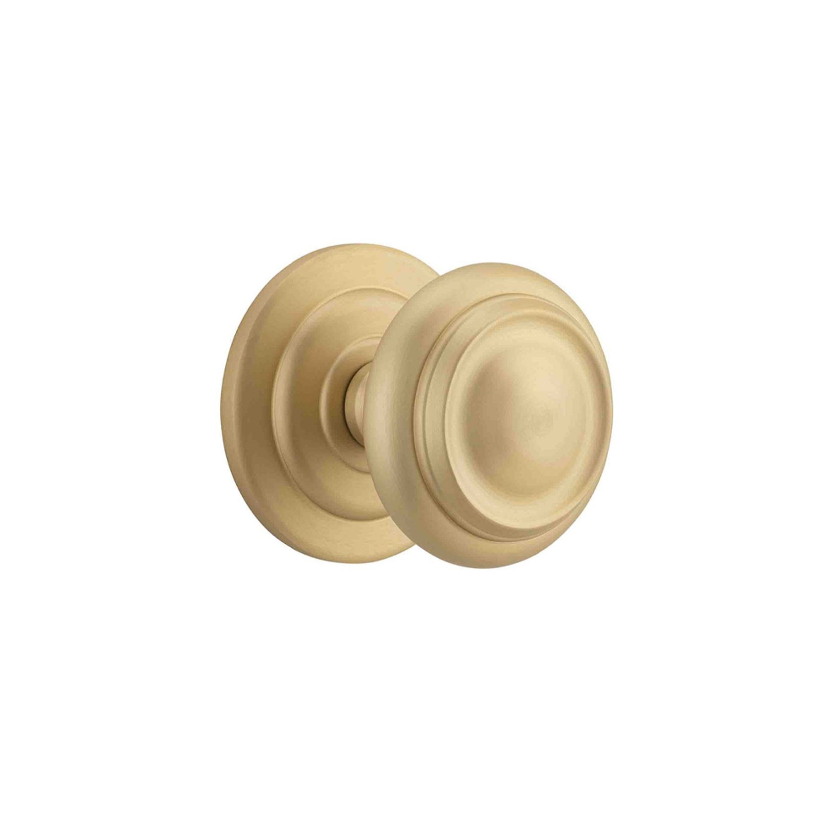 Iver Sarlat Centre Door Knob 107mm x 100mm Brushed Brass 4502 gallery detail image