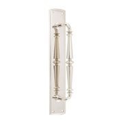 Iver Sarlat Door Pull Handle on Backplate Polished Nickel 380mm x 65mm 9348 gallery detail image