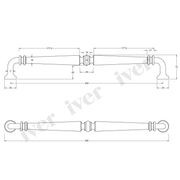 Iver Sarlat Door Pull Handle Signature Brass 487mm x 72mm 9381 gallery detail image