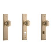 Iver Paddington Door Knob Stepped Backplate Brushed Brass - Customise to your needs gallery detail image