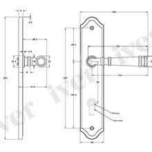 Iver Verona Door Lever on Shouldered Backplate Brushed Chrome - Customise to your needs gallery detail image