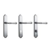 Iver Verona Door Lever on Shouldered Backplate Brushed Chrome - Customise to your needs gallery detail image