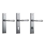 Iver Verona Door Lever on Stepped Backplate Brushed Chrome - Customise to your needs gallery detail image