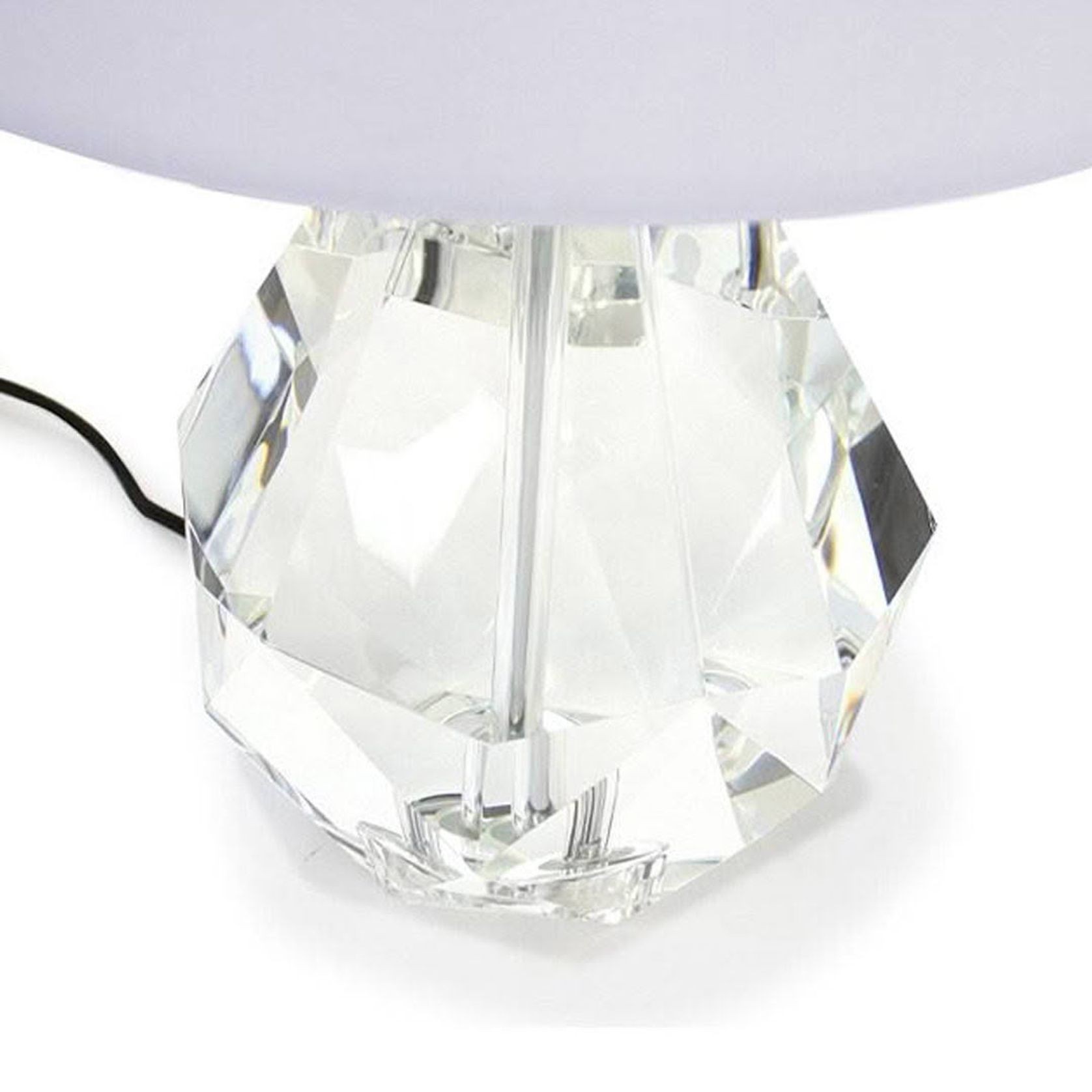 Florence Table Lamp - Crystal With White Shade gallery detail image