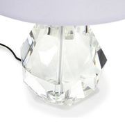 Florence Table Lamp - Crystal With White Shade gallery detail image