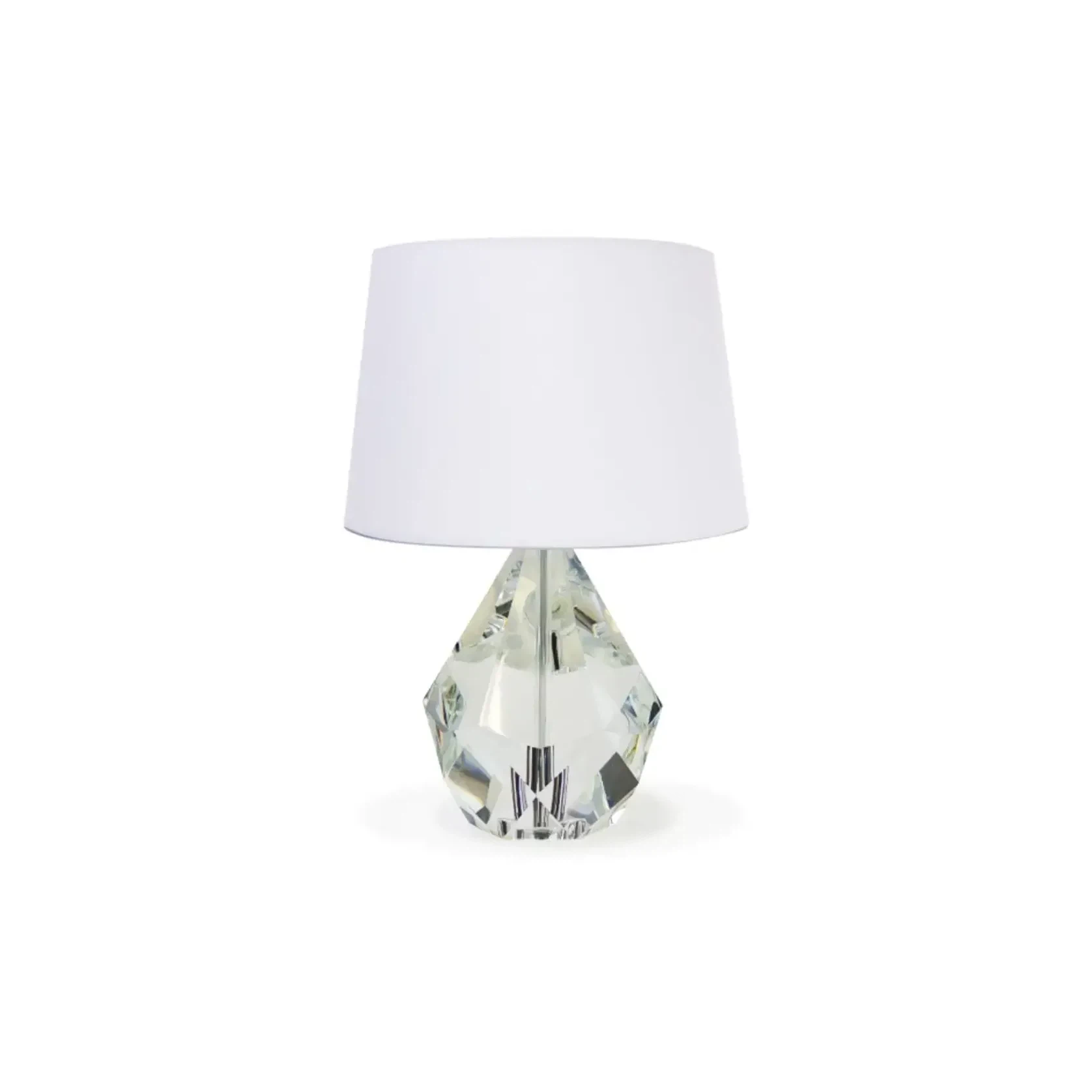 Florence Table Lamp - Crystal With White Shade gallery detail image