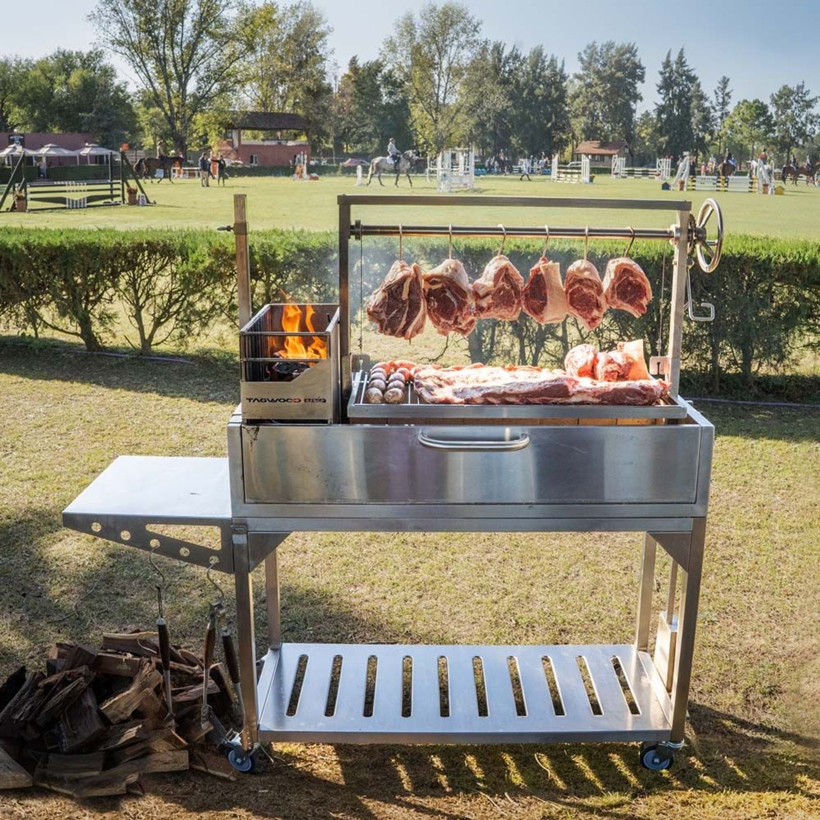Tagwood BBQ Argentine Santa Maria Wood Fire & Charcoal Grill | BBQ03SS gallery detail image