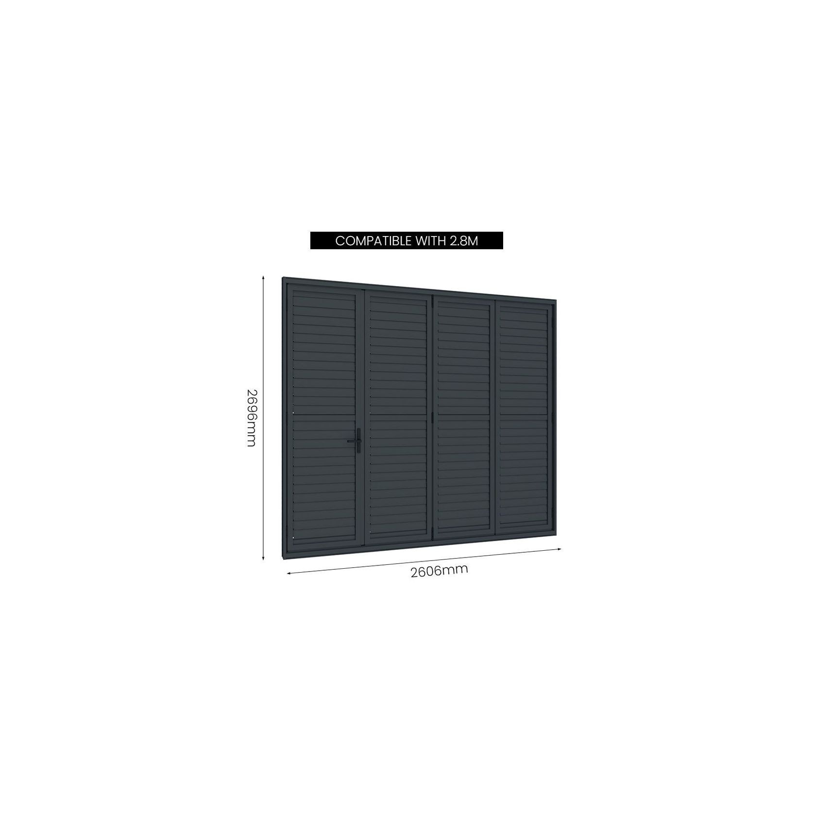 Bifold Shutter Wall For Tasman Wall Mounted Pergola gallery detail image