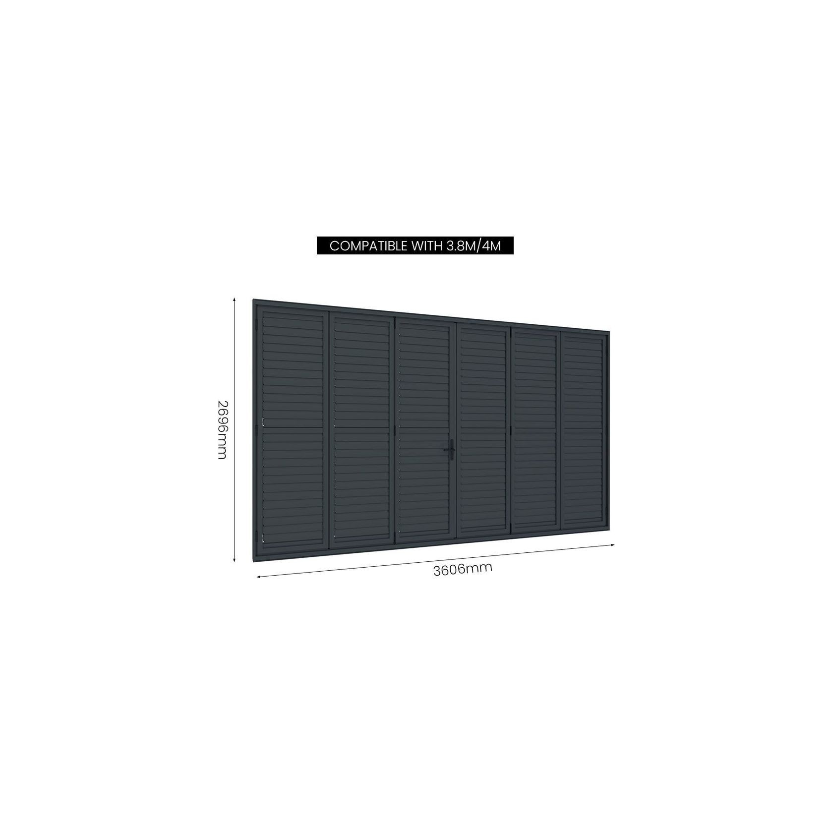 Bifold Shutter Wall For Tasman Wall Mounted Pergola gallery detail image