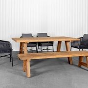 Stalwart Teak A Frame Dining Table 200 X 100cm gallery detail image