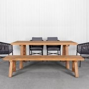 Stalwart Teak A Frame Dining Table 200 X 100cm gallery detail image