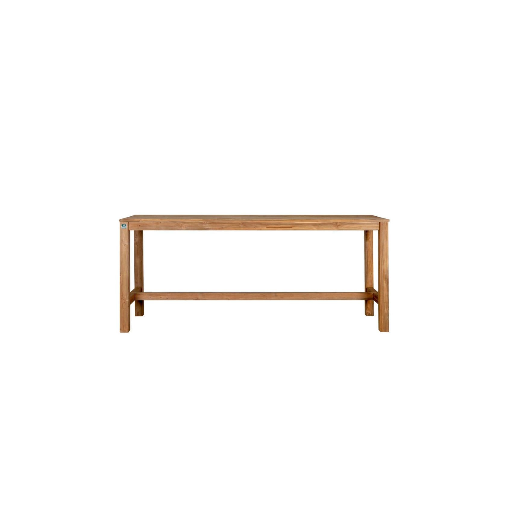 Teak Outdoor Long Bar Leaner Table 250 X 75 X 105cm gallery detail image
